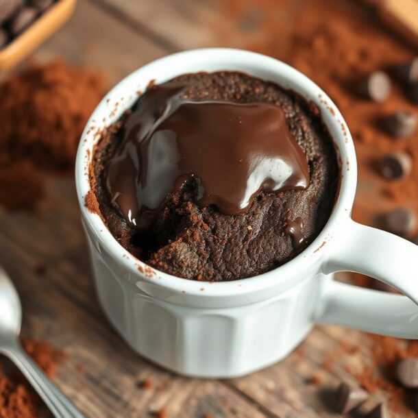 3 ingredient chocolate mug cake