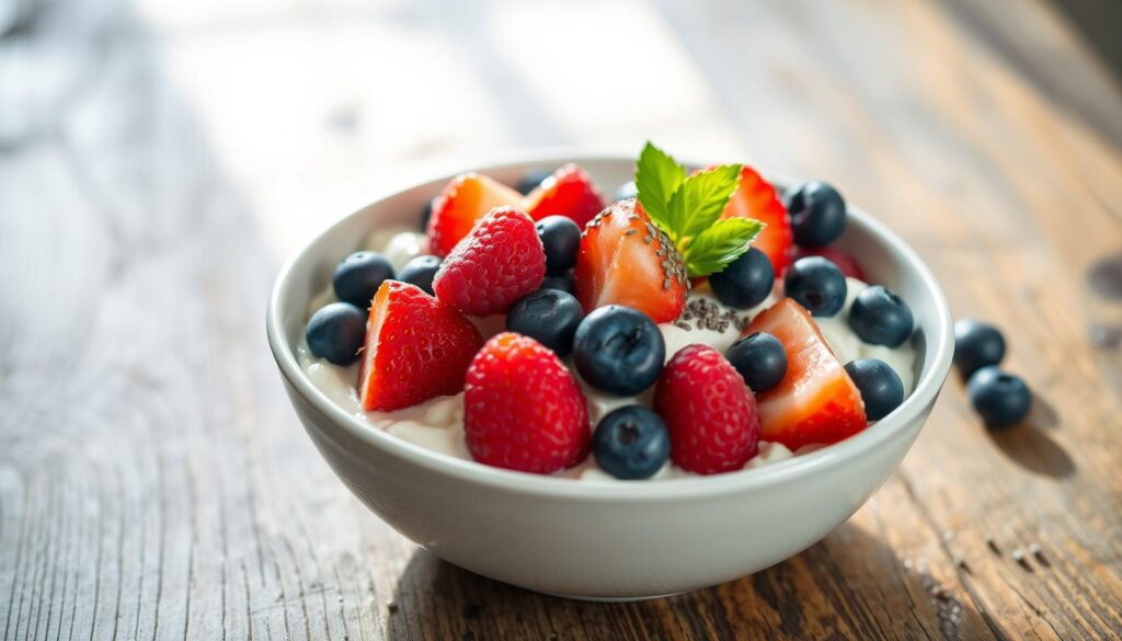 Cottage cheese and berry bowl