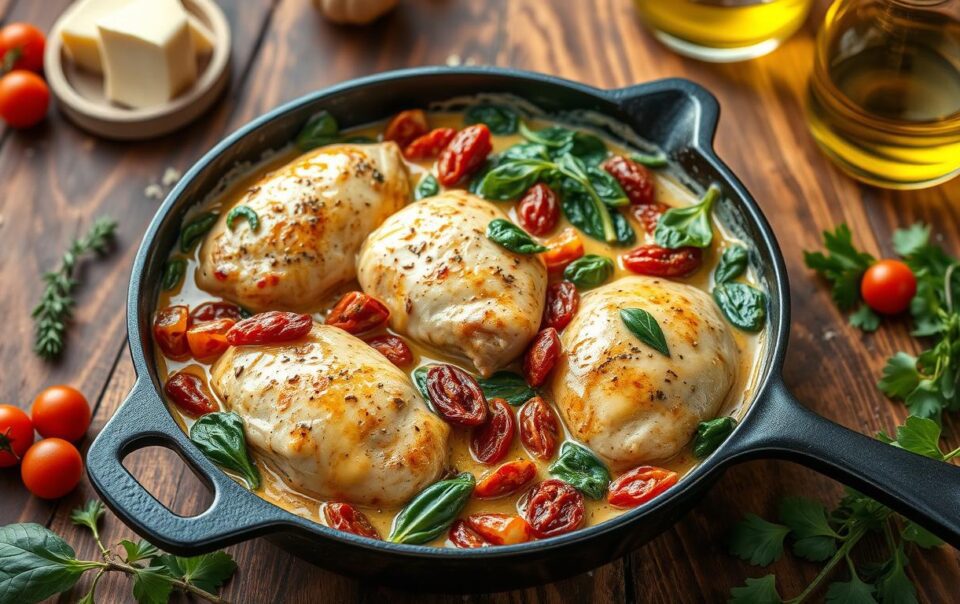 Creamy Tuscan Chicken Skillet