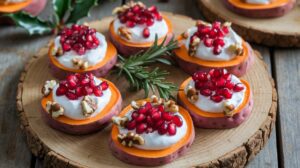 Serving tray with healthy appetizers