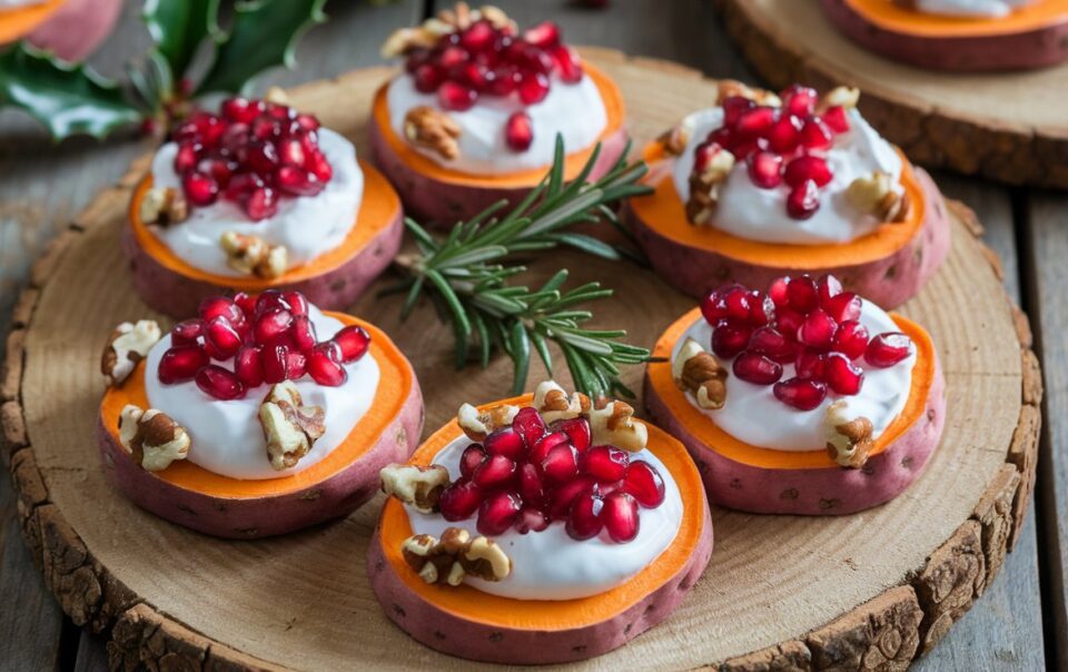 Serving tray with healthy appetizers