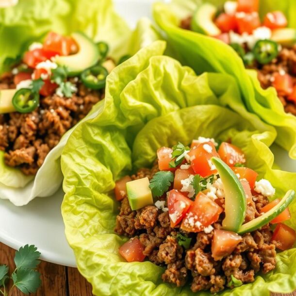 Keto Beef Taco Lettuce Wraps