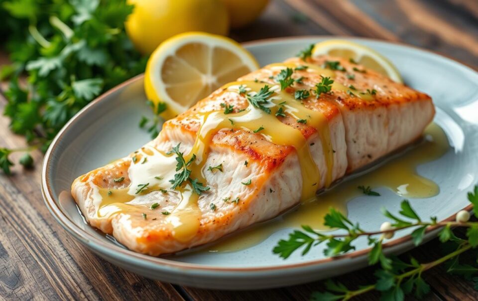 Keto Salmon with Lemon Butter Sauce