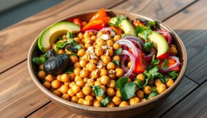 Roasted Vegetable and Chickpea Buddha Bowl