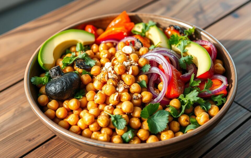 Roasted Vegetable and Chickpea Buddha Bowl