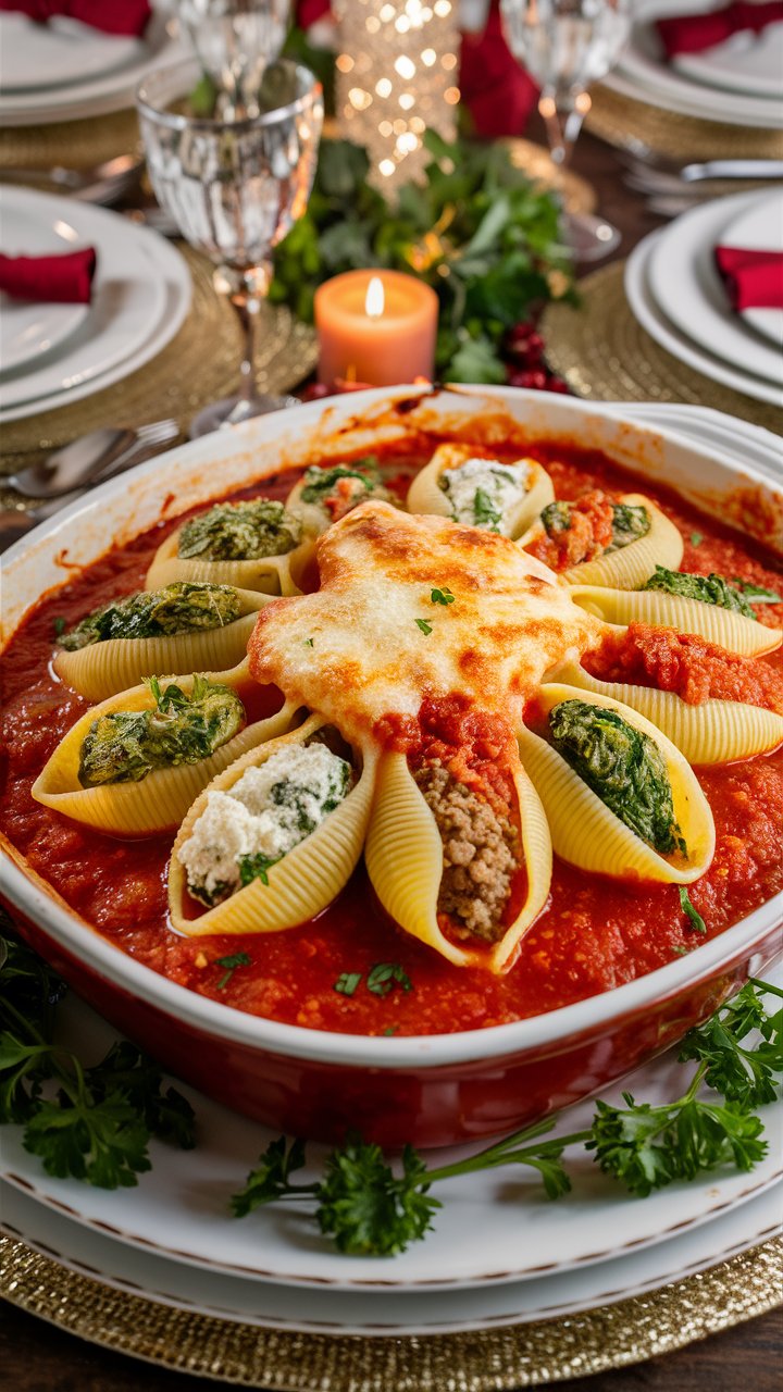 Spinach and Ricotta Stuffed Shells