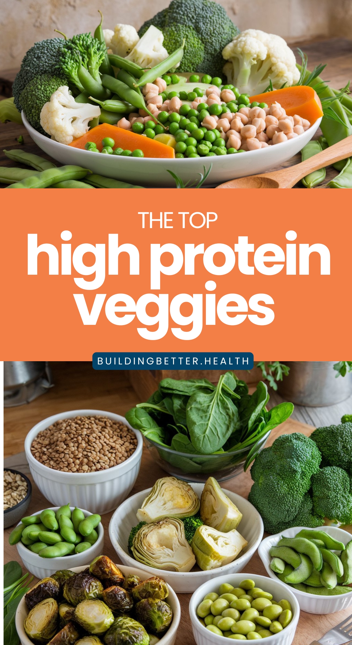 Vegetables with the highest grams of protein.