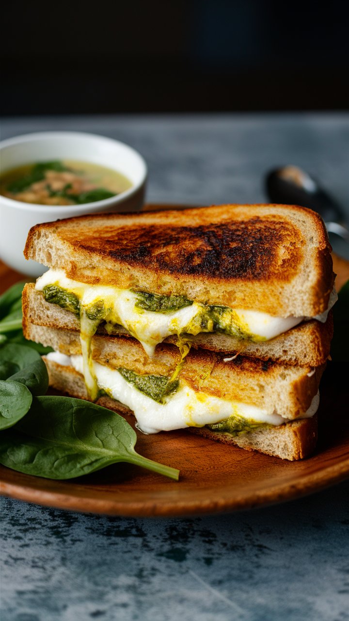 Green Pesto Grilled Cheese recipe