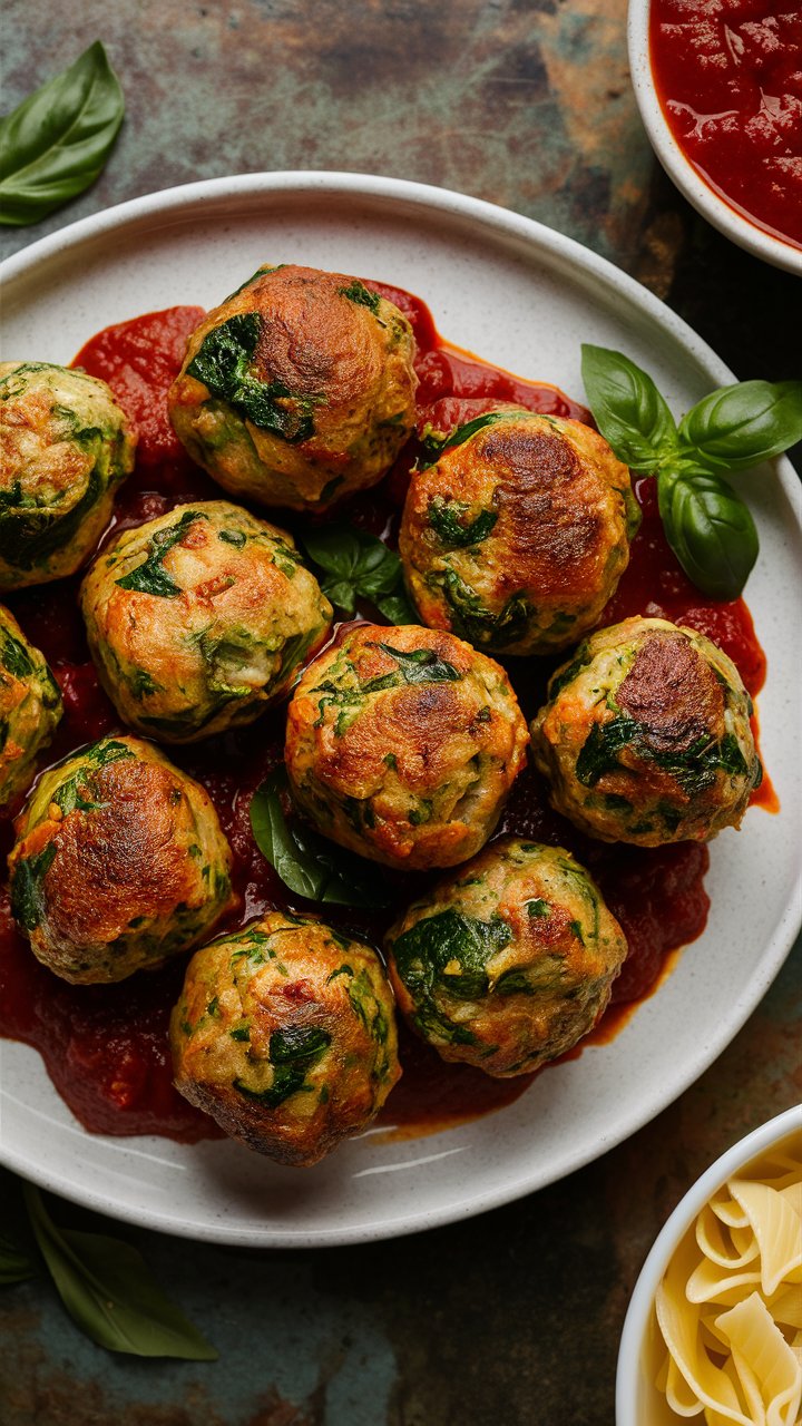 Hidden veggie meatballs.  Perfect for those who hate vegetables!