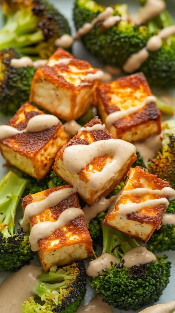 Baked Tofu and Broccoli Bowls