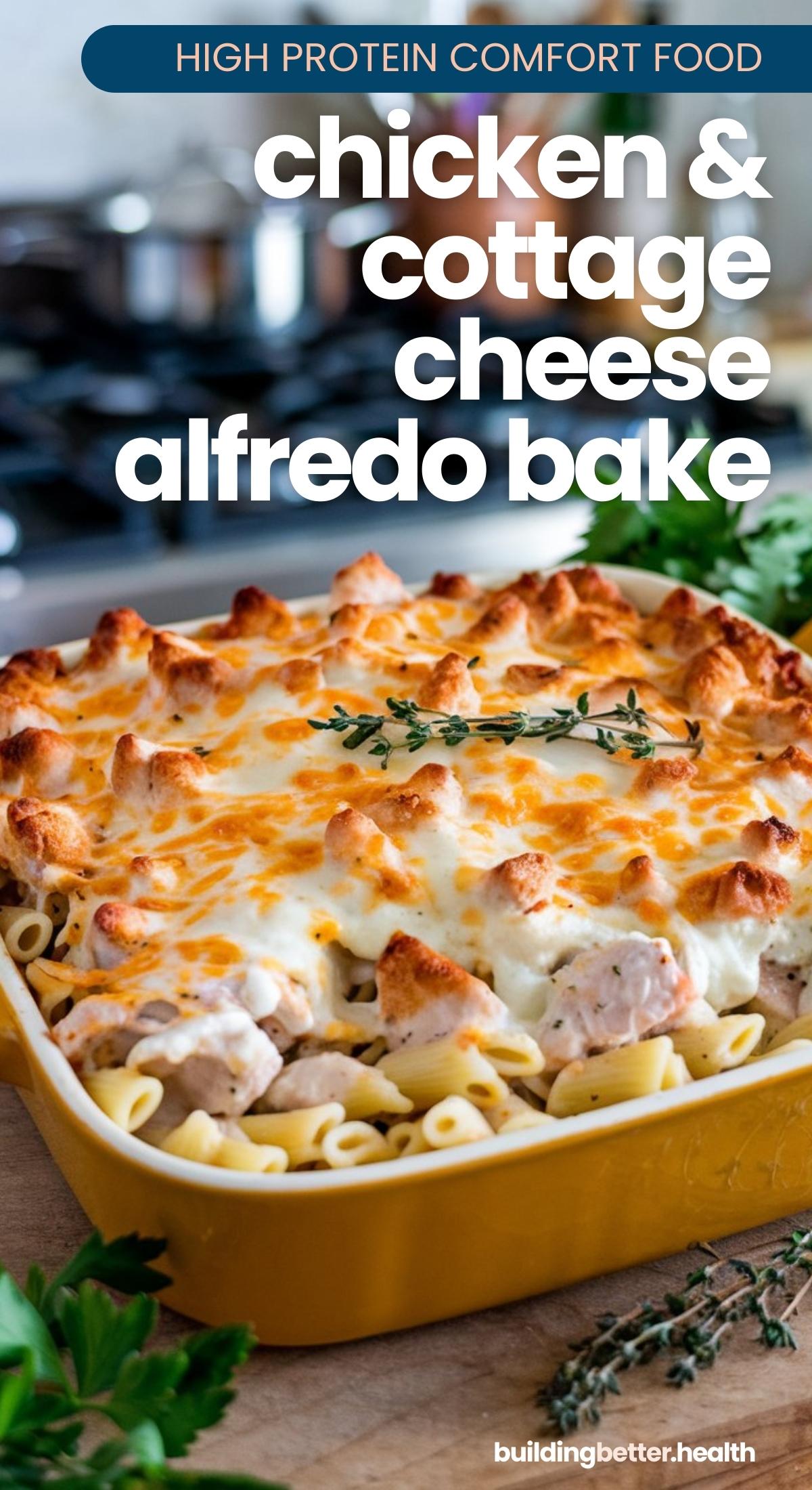 Looking for a comforting and satisfying dish that combines creamy alfredo sauce with tender chicken? This Cottage Cheese Chicken Alfredo Bake is your answer. It's an easy recipe that brings together simple ingredients for a delightful family dinner. You won't believe how rich and flavorful this dish can be, especially with the added protein from cottage cheese.