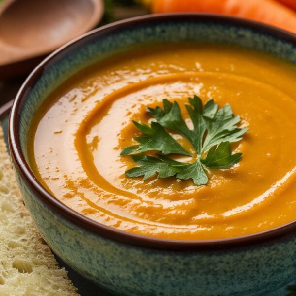 Creamy Vegetarian Carrot Ginger Soup Recipe