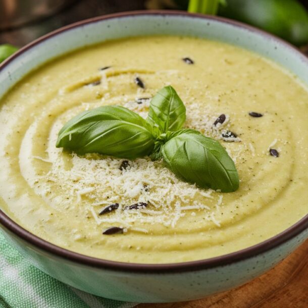 Creamy Zucchini and Basil Soup