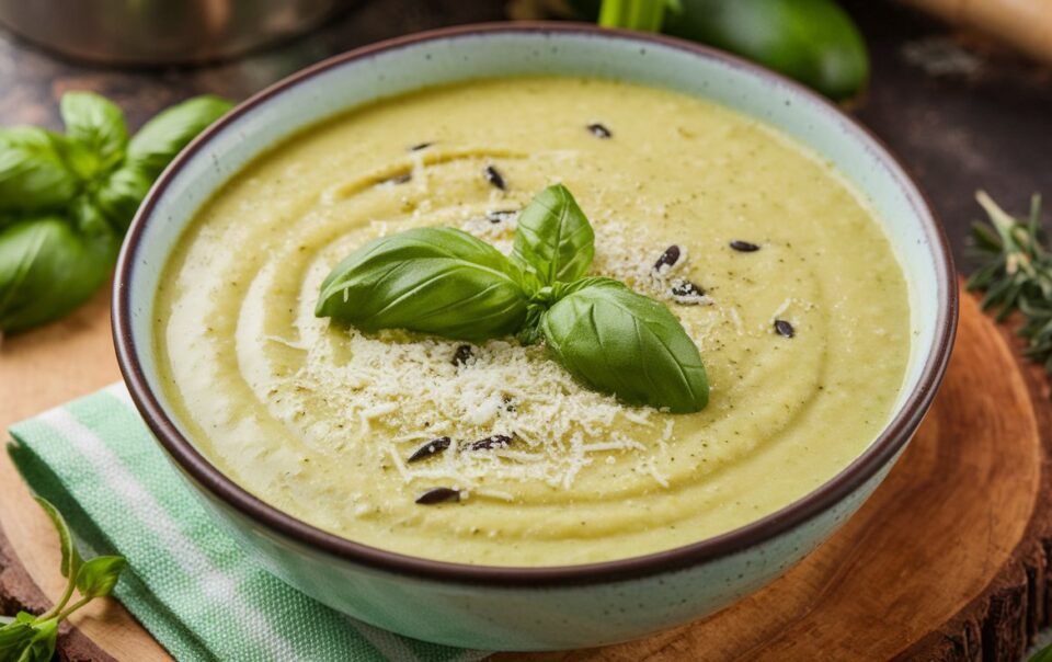 Creamy Zucchini and Basil Soup