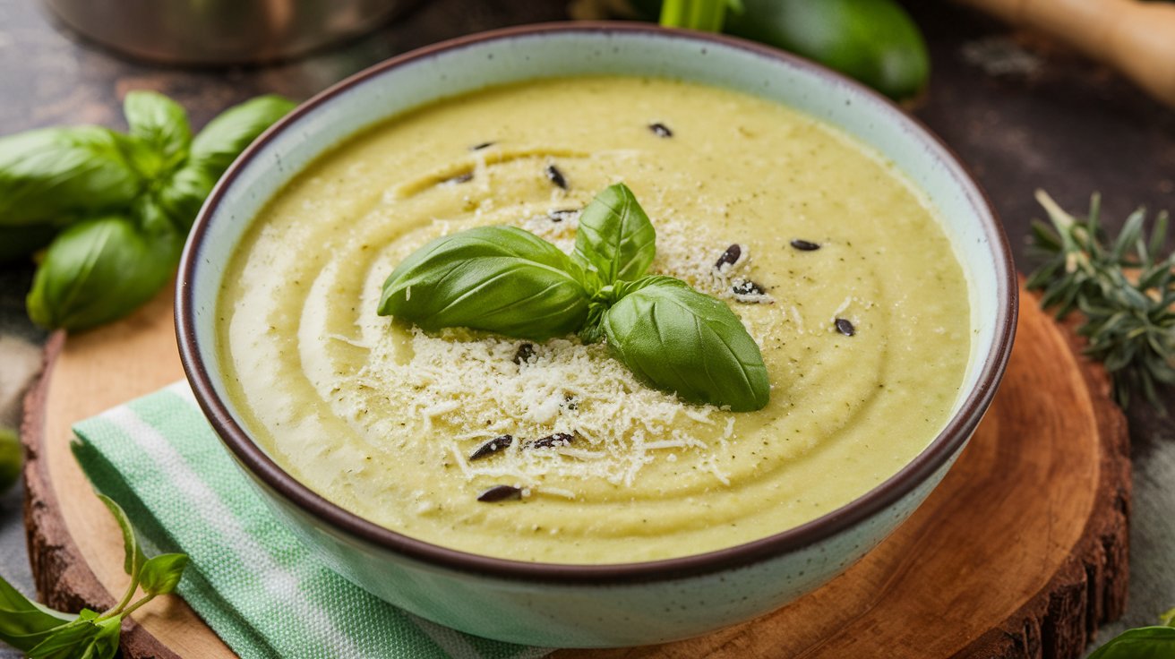 Creamy Zucchini and Basil Soup