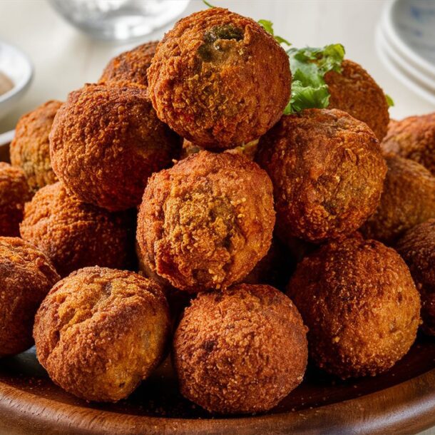 Falafel Balls on a serving platter