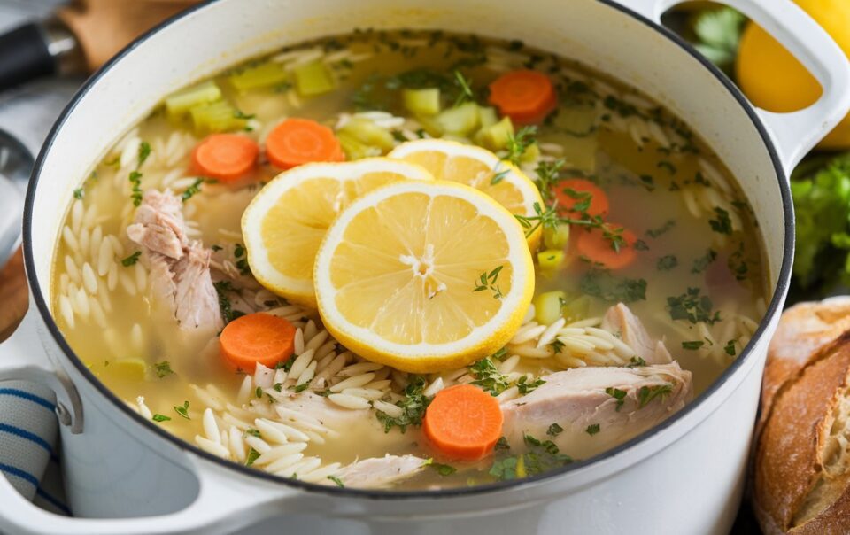 Lemon Chicken Orzo Soup Recipe