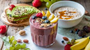 An assortment of breakfast recipes that are high in magnesium and healthy too!