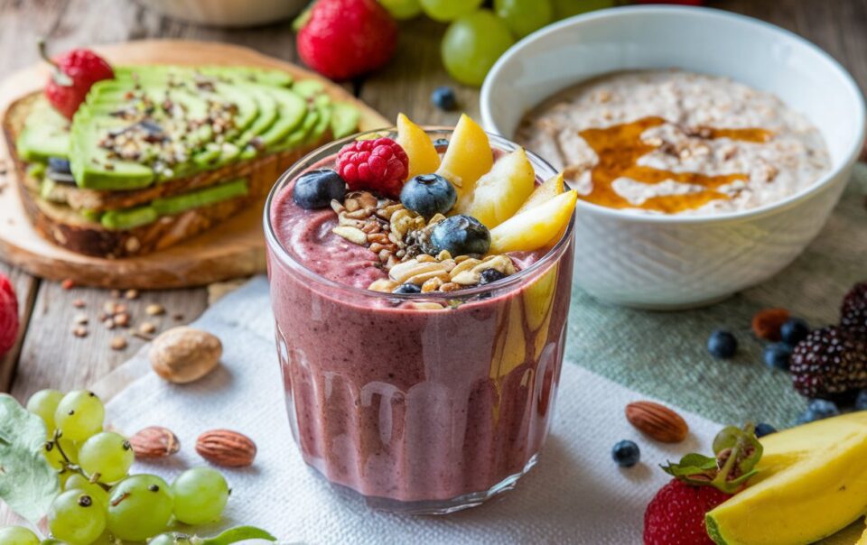 An assortment of breakfast recipes that are high in magnesium and healthy too!