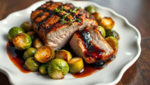 Pork Tenderloin with Roasted Brussels Sprouts