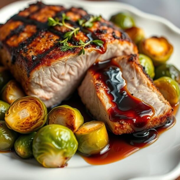 Pork Tenderloin with Roasted Brussels Sprouts