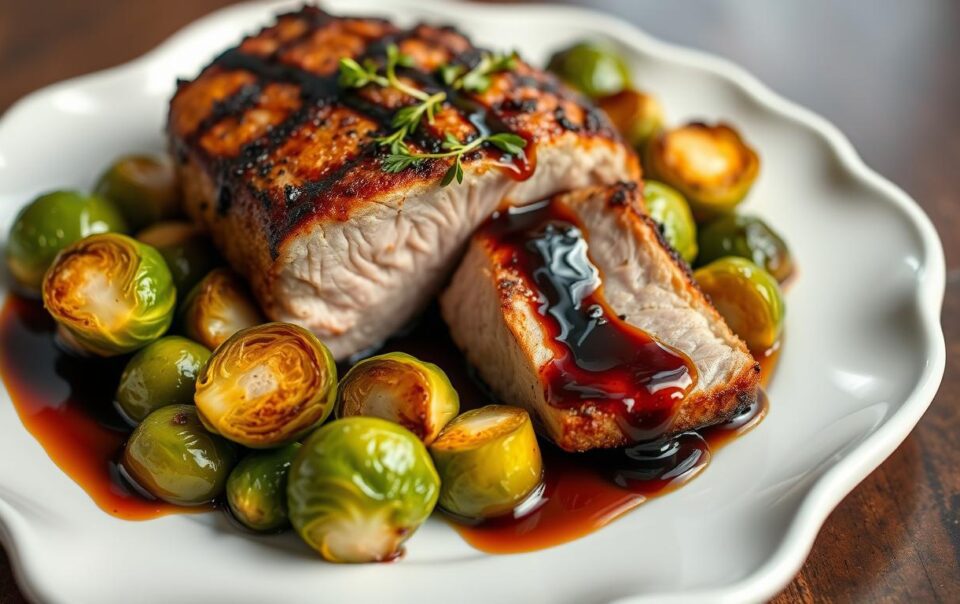 Pork Tenderloin with Roasted Brussels Sprouts