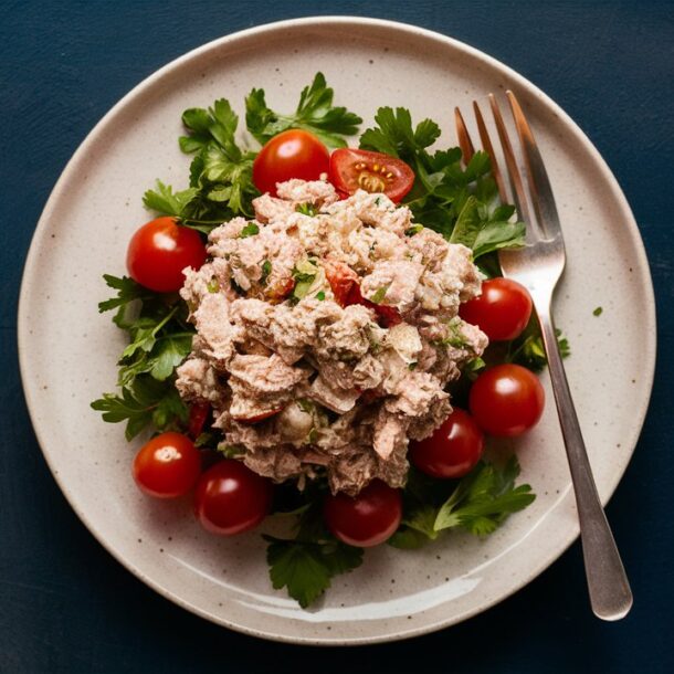 Chicken salad made with greek yogurt instead of mayo.