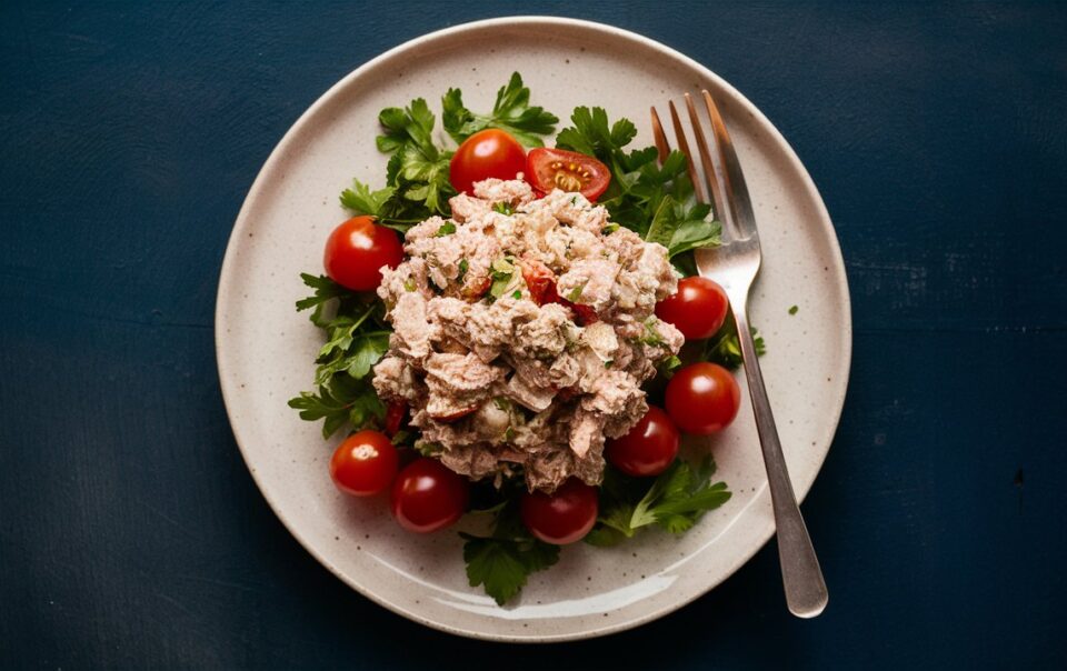 Chicken salad made with greek yogurt instead of mayo.