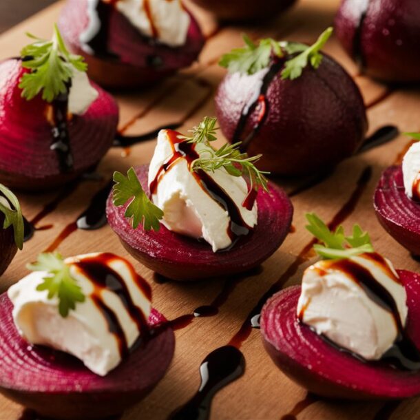 Roasted Beet and Goat Cheese Bites recipe