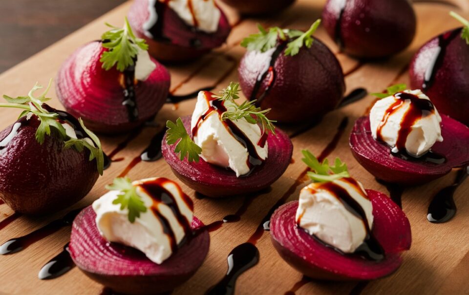 Roasted Beet and Goat Cheese Bites recipe