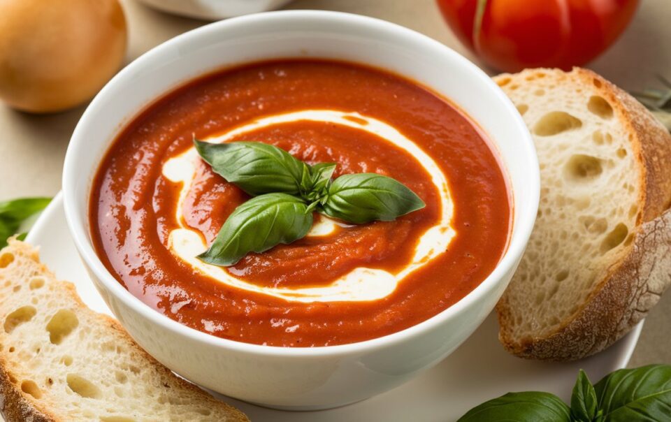 Roasted Tomato Basil Soup Vegetarian Recipe