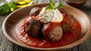 Carnivore meatballs with ricotta cheese