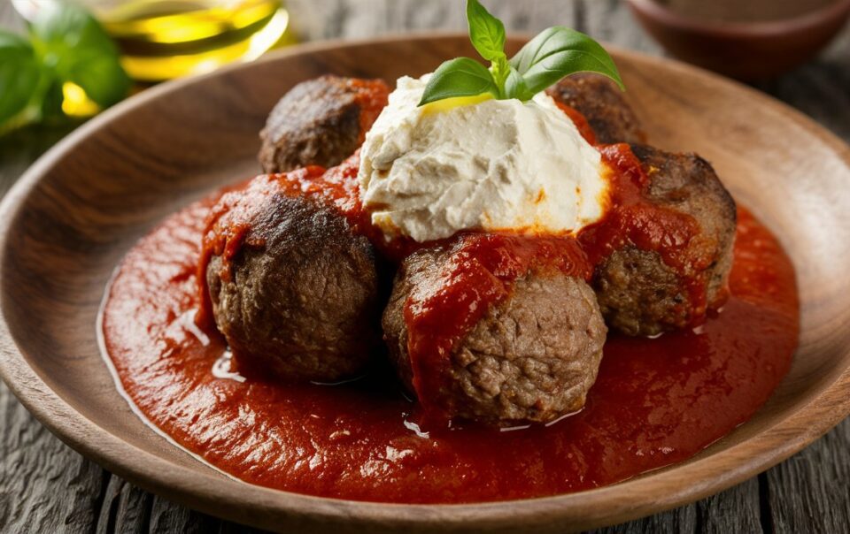 Carnivore meatballs with ricotta cheese