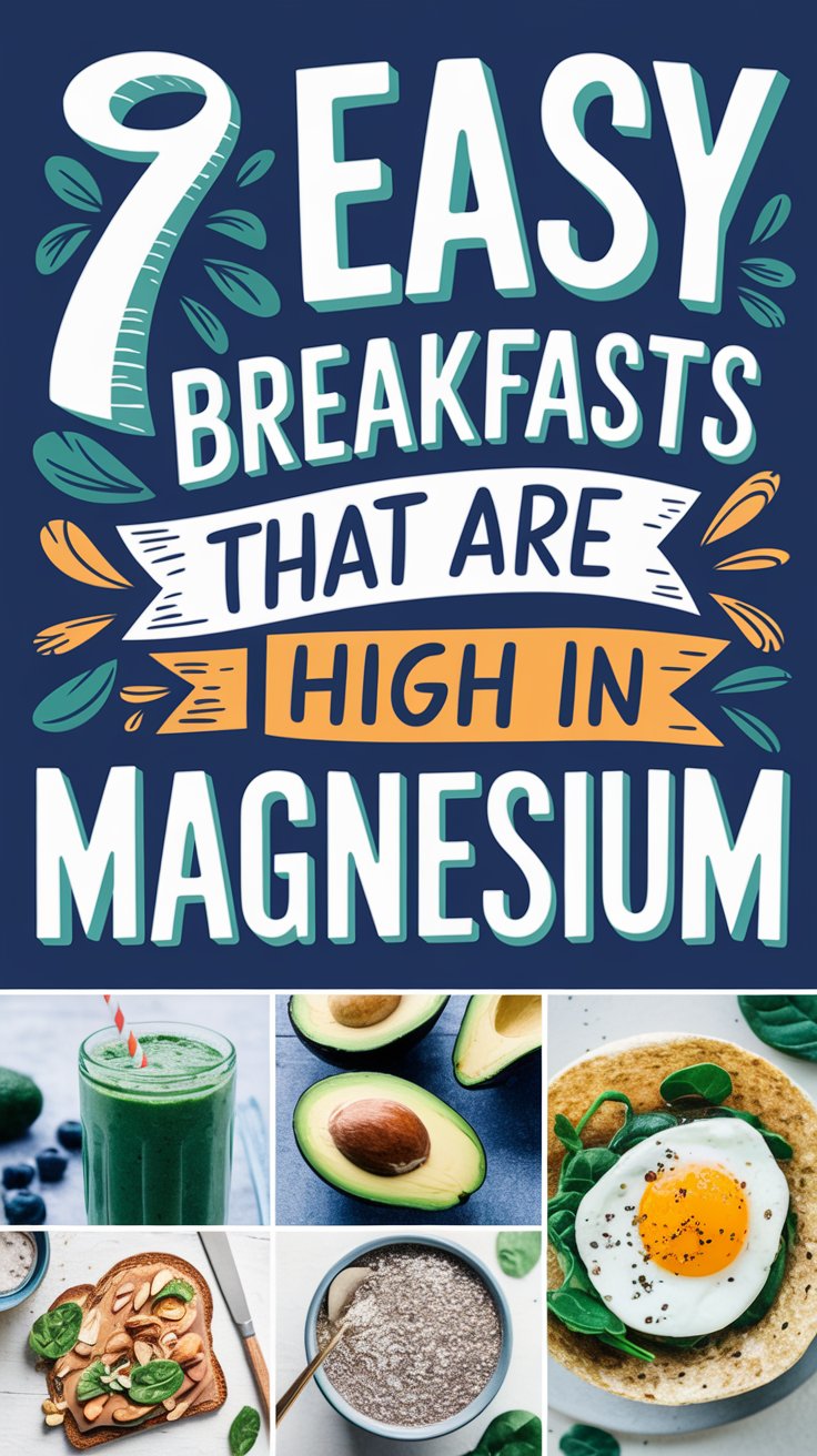 9 Magnesium-Rich Breakfast Recipes with 5 Ingredients or Less. All of these recipes are quick and easy to make. Perfect for starting your day off right and getting more magnesium into your diet.