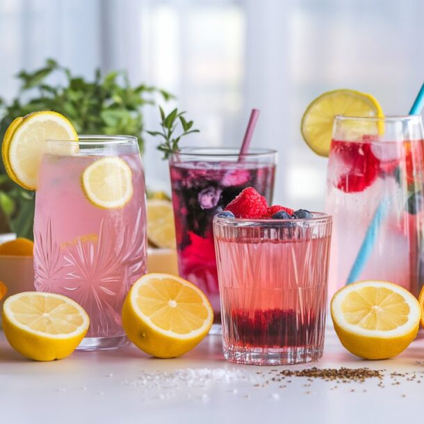 A table filled with the best electrolyte powders, an important drink for anyone on GLP1 or Zepbound.