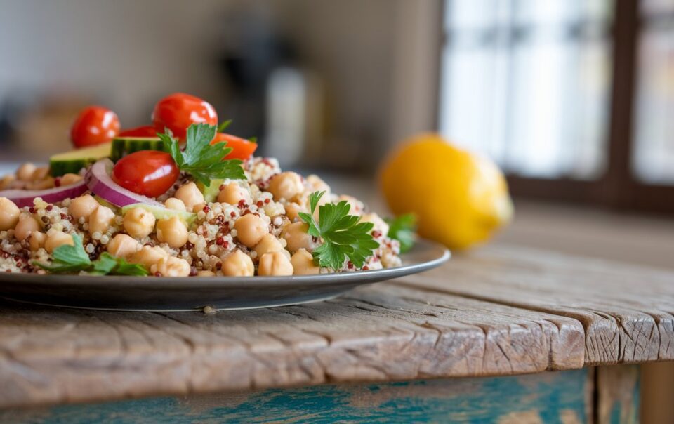 Chickpea and Quinoa Salad Easy Healthy Recipe