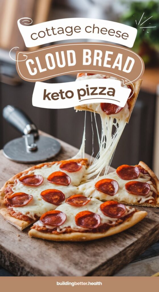 Cottage Cheese cloud bread keto pizza recipe