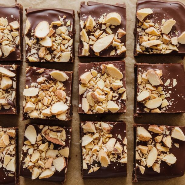 No Bake almond butter protein bar that's vegan and gluten free