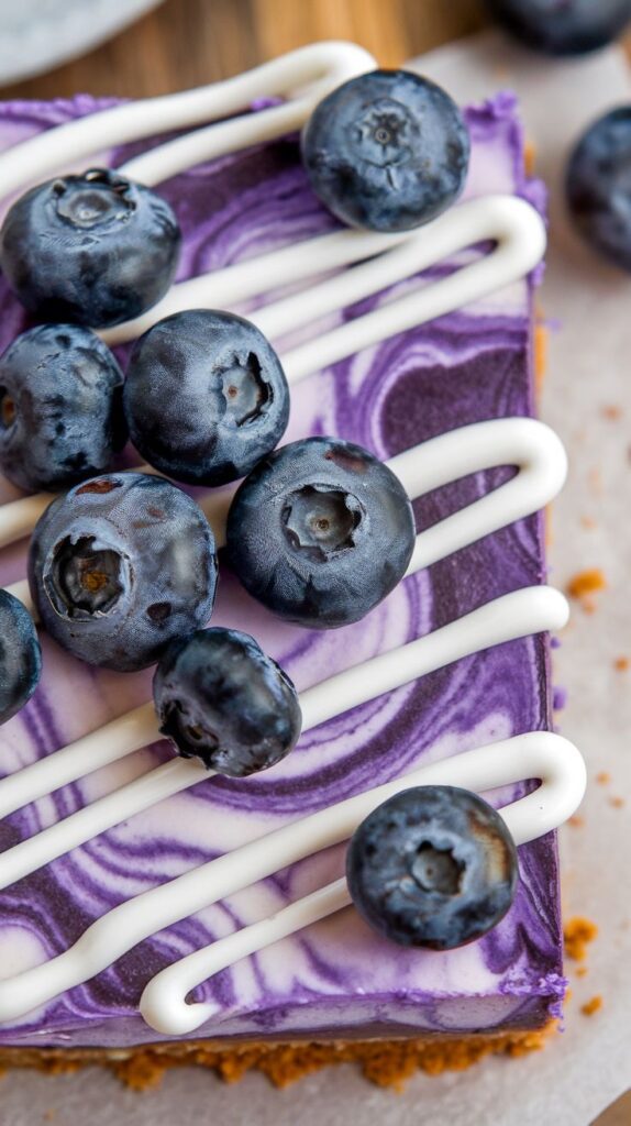 No-Bake Blueberry Cheesecake Bars