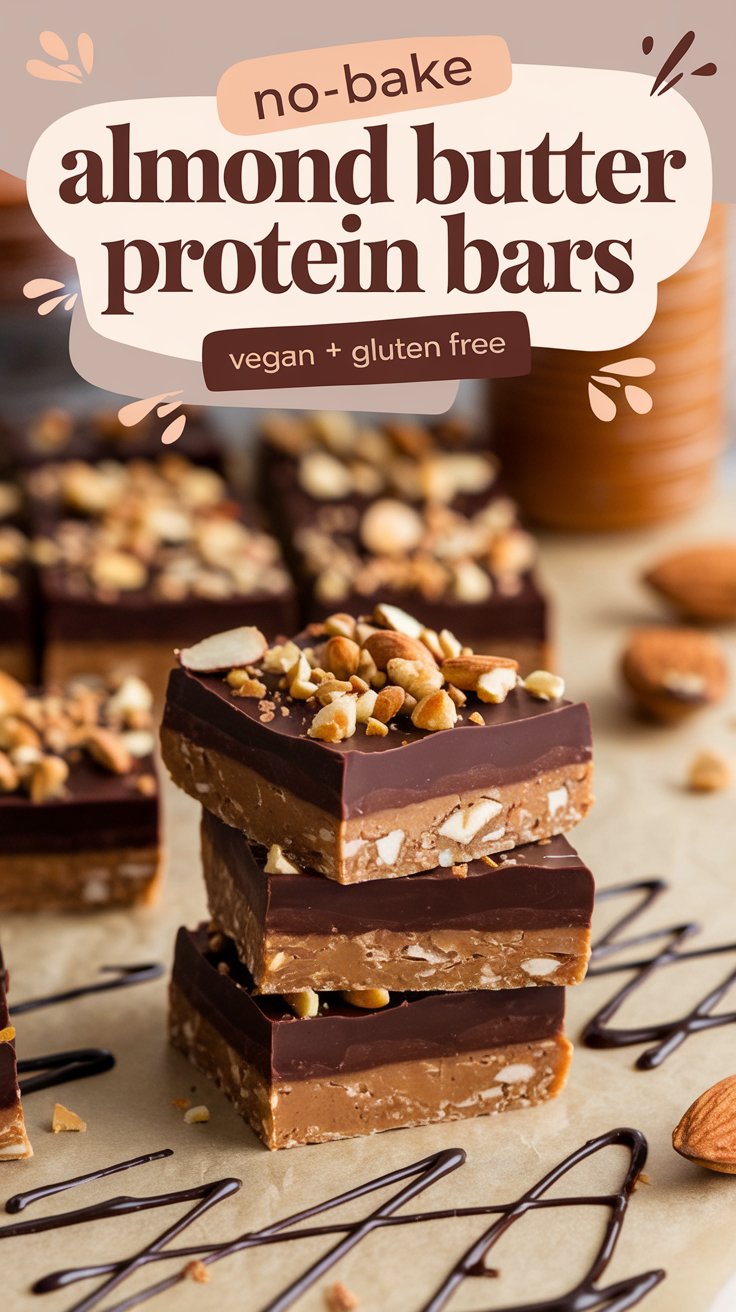 No-Bake Vegan Almond Butter Protein Bars