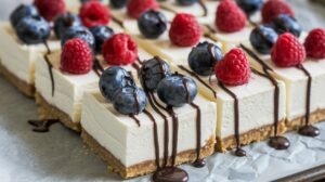 No Bake Vegan Cheesecake Bars_Easy Vegan Dessert recipe