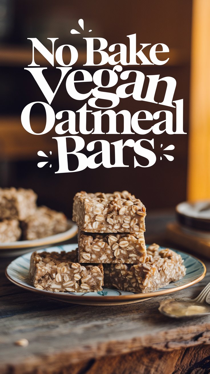 No-Bake Vegan Oatmeal Bars