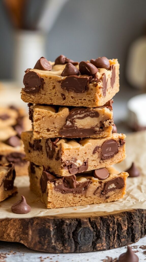 Vegan Almond Butter Chocolate Chip Blondies