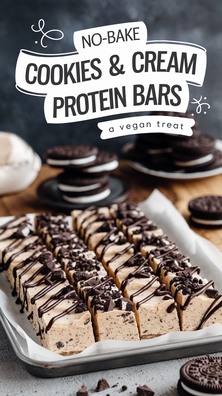 Vegan Cookies and Cream Protein Bar Recipe