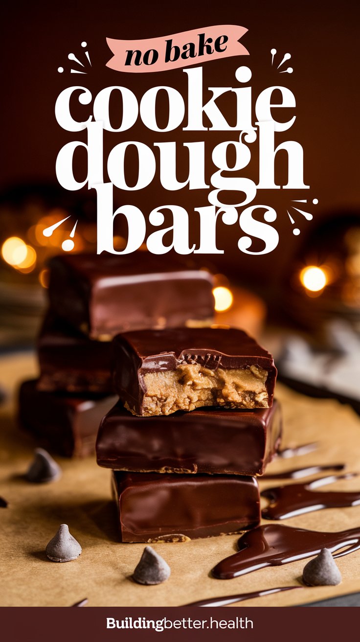 Vegan No Bake Cookie Dough Bars Recipe