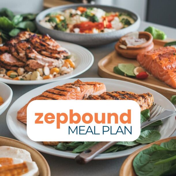 A collection of meals on the Zepbound Meal Plan for the week. Perfect menu ideas for GLP-1 users