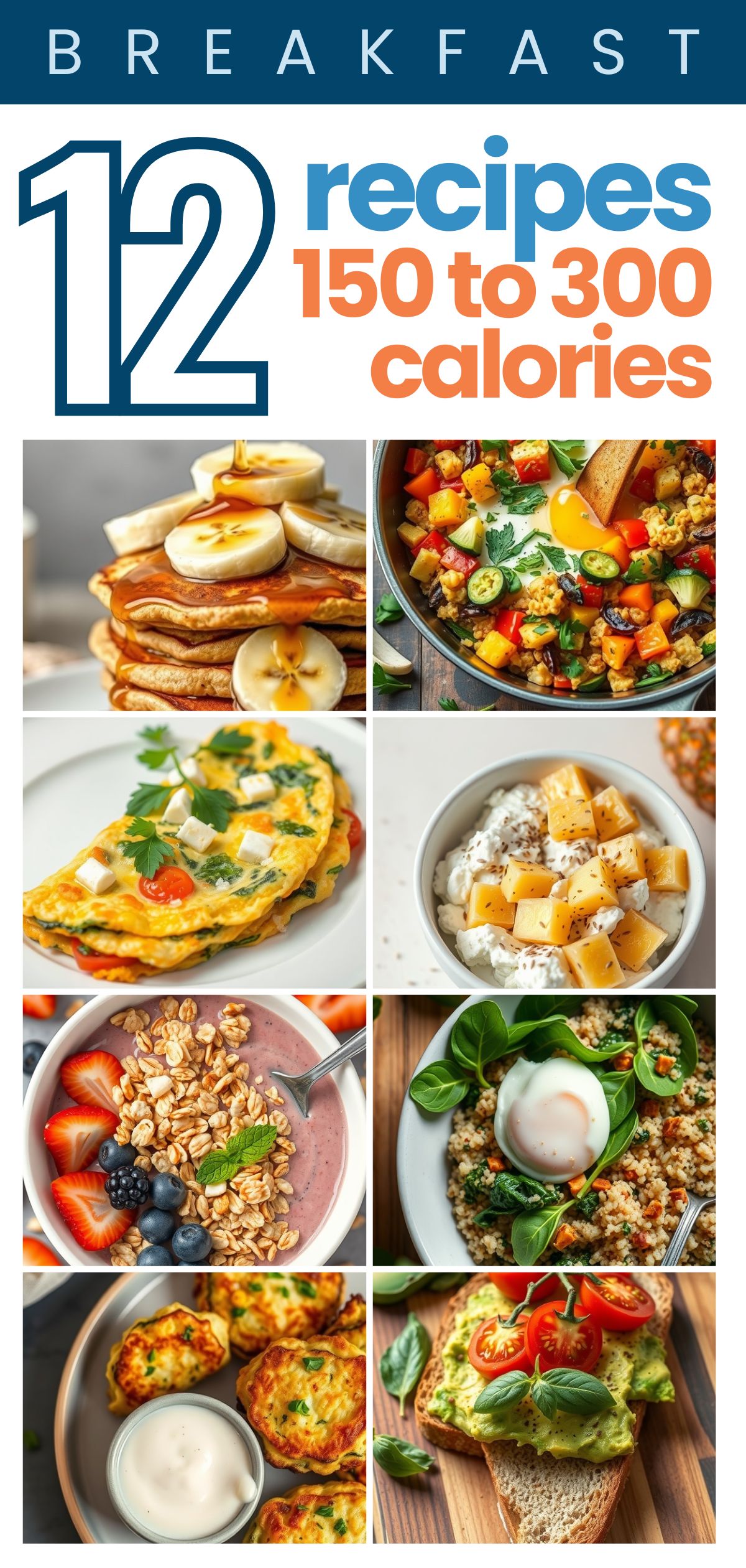 12 images of Calorie Deficit Breakfast Recipes and meals under 300 calories