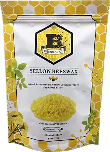 Beesworks Yellow Beeswax Pellets (1 lb) | 100% Pure, Cosmetic Grade, Triple-Filtered Beeswax for DIY Skin care, Lip Balm, Lotion, and Candle Making