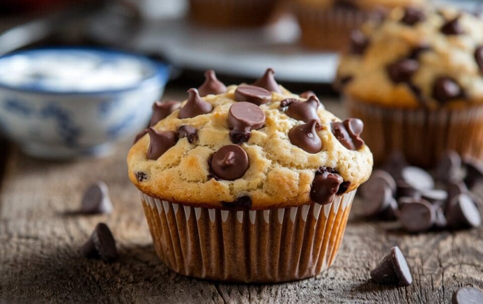 Greek Yogurt Chocolate Chip Muffins recipe