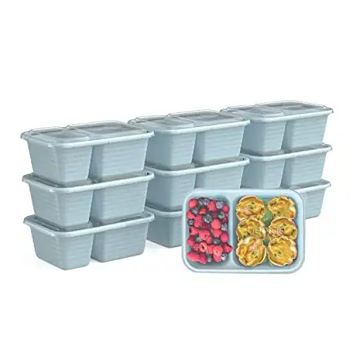 Bentgo Prep - 2-Compartment Snack Containers with Custom-Fit Lids